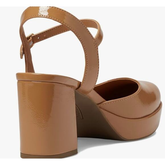 Kenneth Cole REACTION Indya Mary Jane Heels 9.5 Tan Camel NWOT Pumps 90s Y2K - Picture 3 of 10